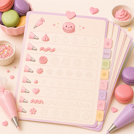 Macaron Piping Practice Sheets